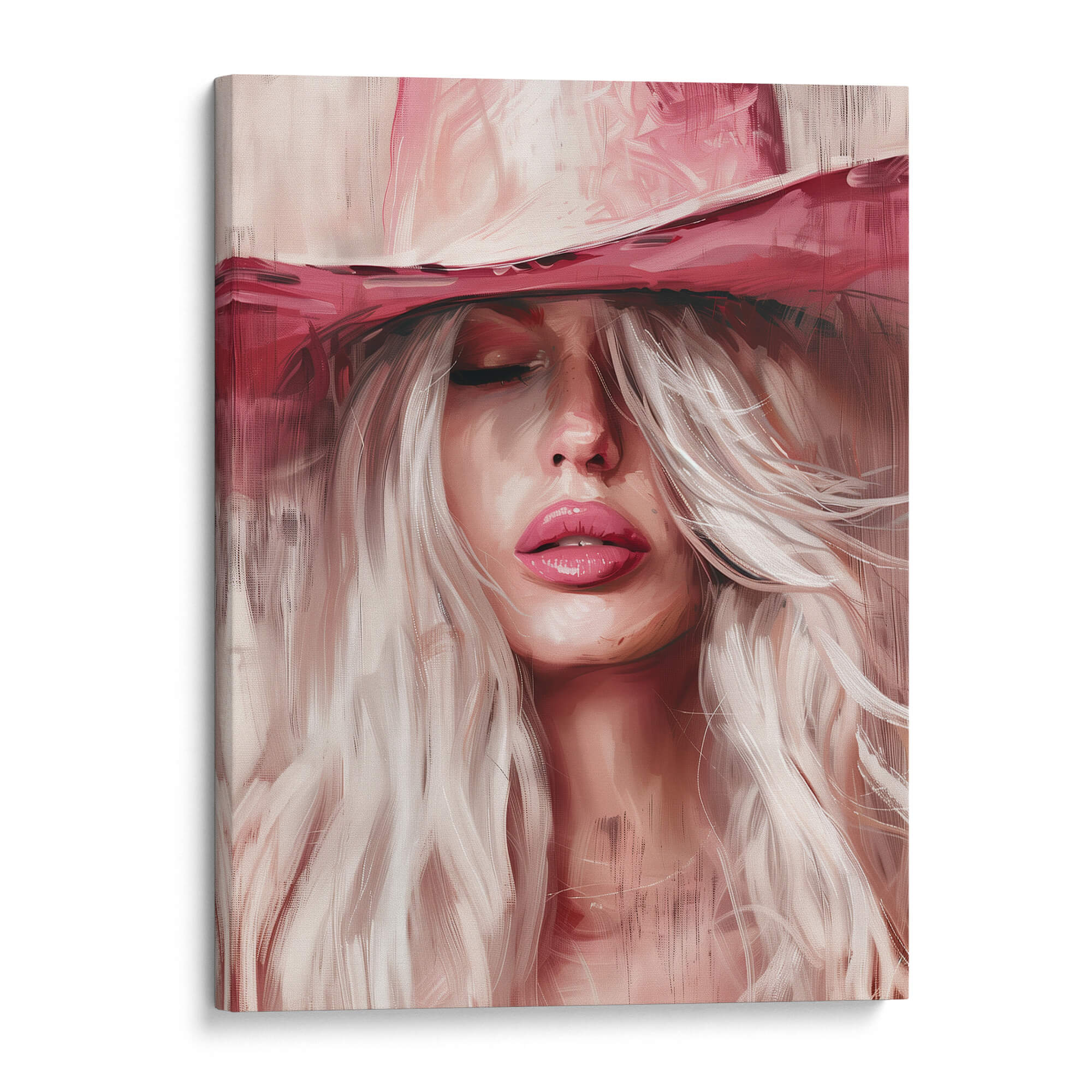 Pink Power Cowgirl Canvas Print