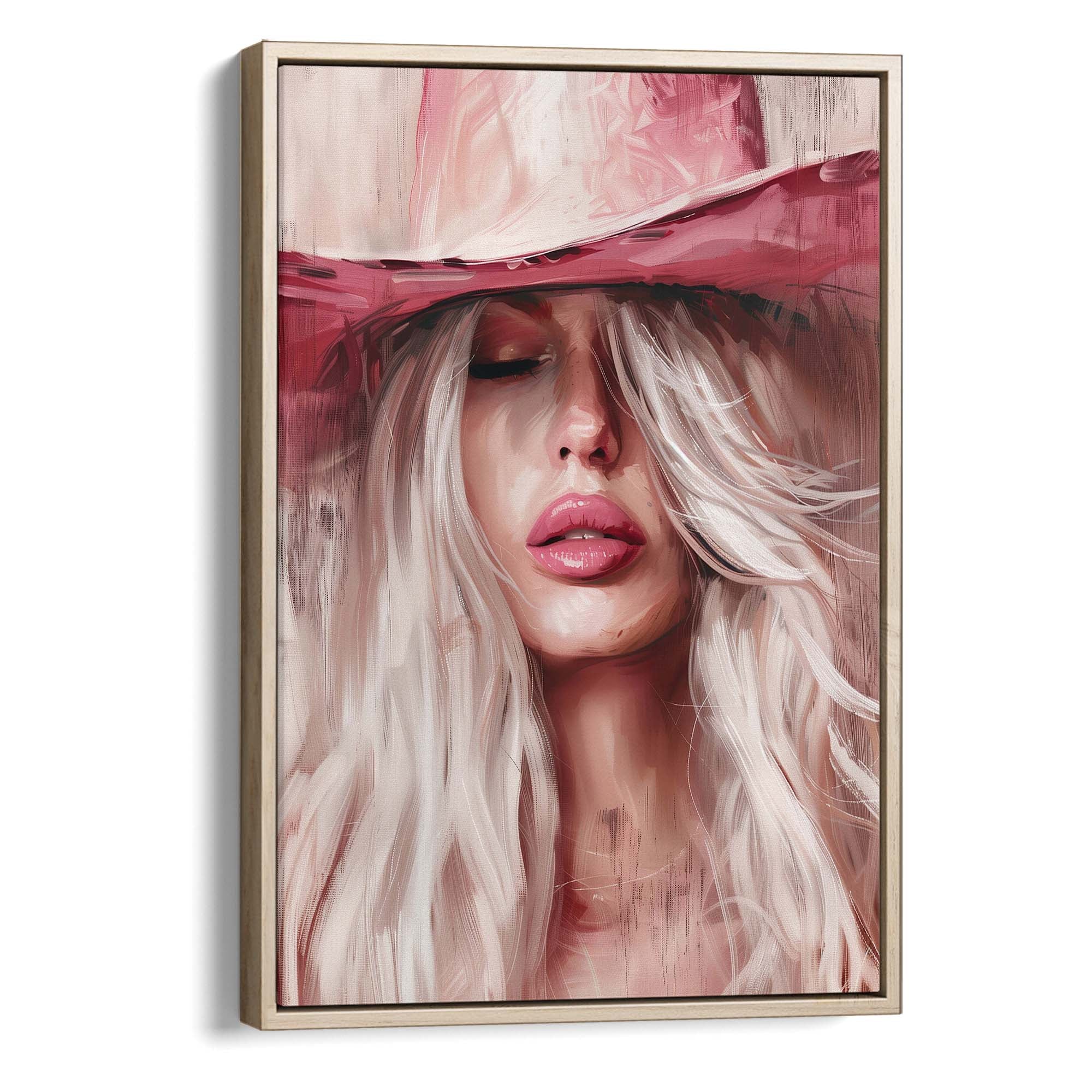 Pink Power Cowgirl Canvas Print