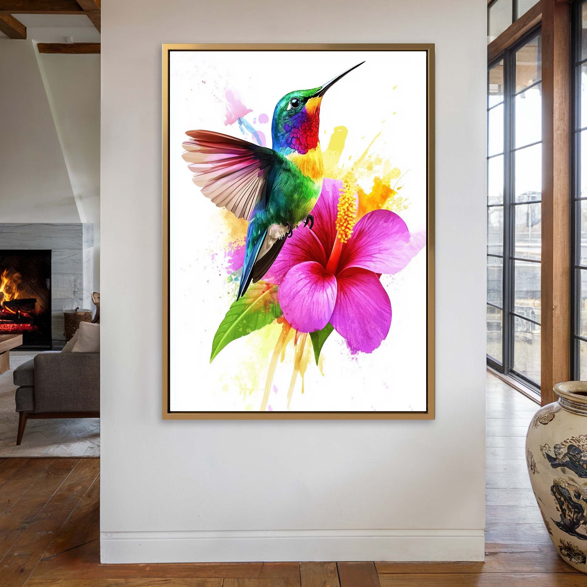 Rainbow Hummingbird No.1 Canvas Print