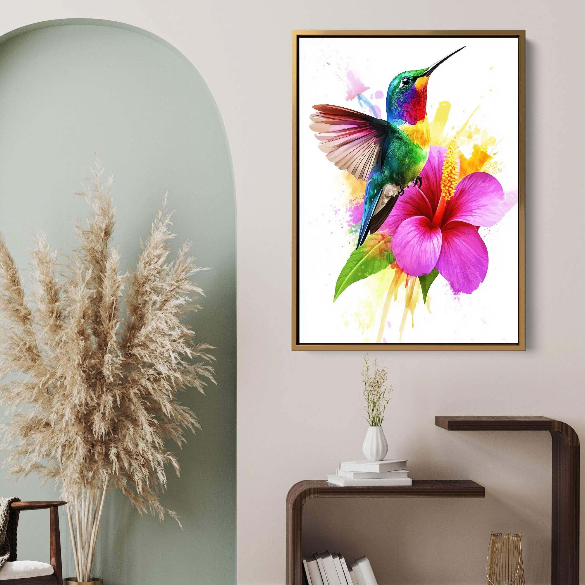 Rainbow Hummingbird No.1 Canvas Print
