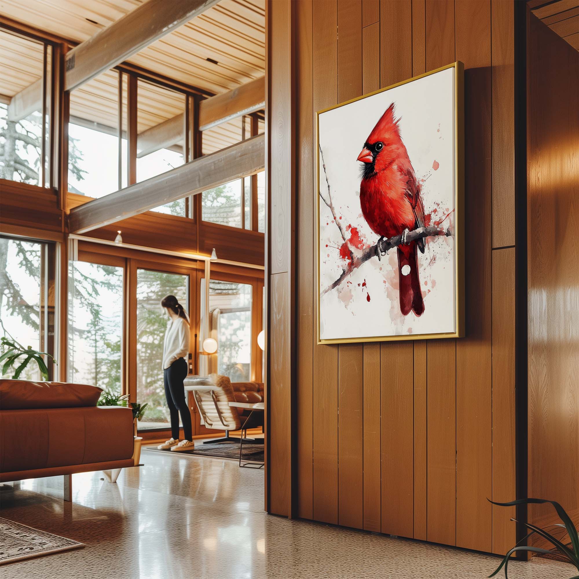 Red Branch Cardinal Canvas Print