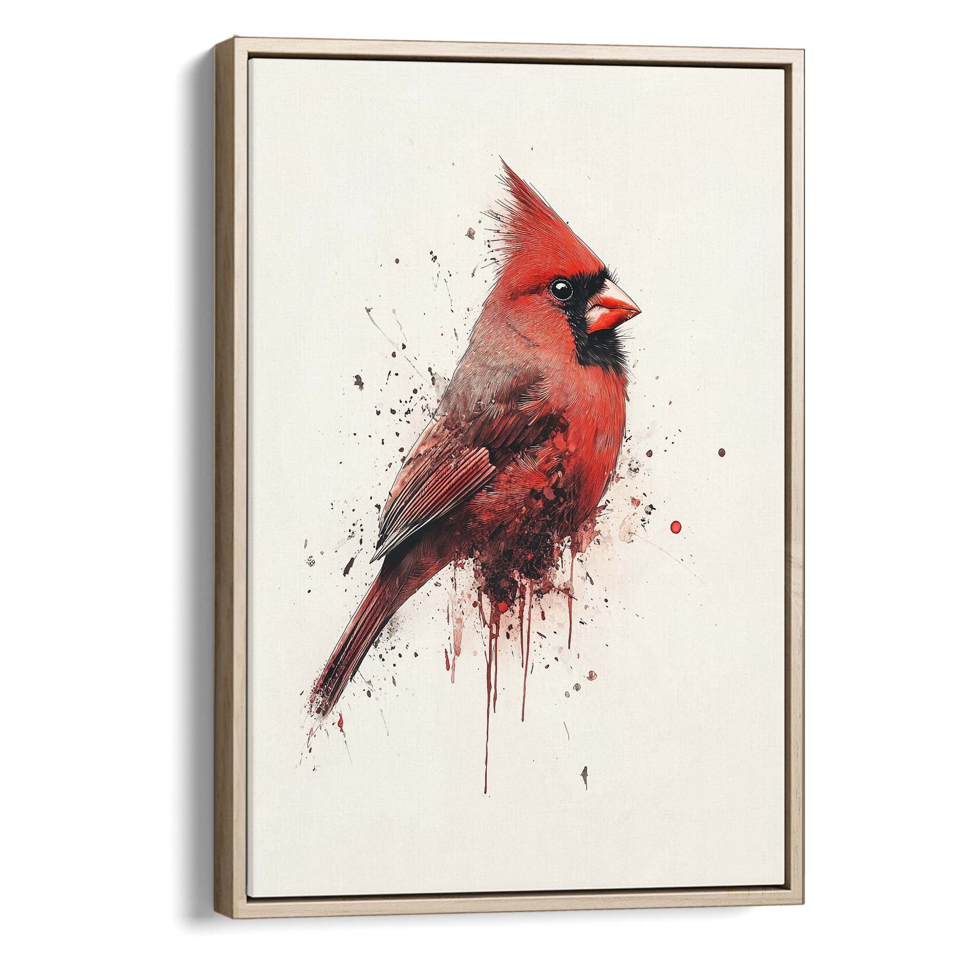 Red Cardinal Splash No2 Canvas Print Canvas Art Wildfrog Art