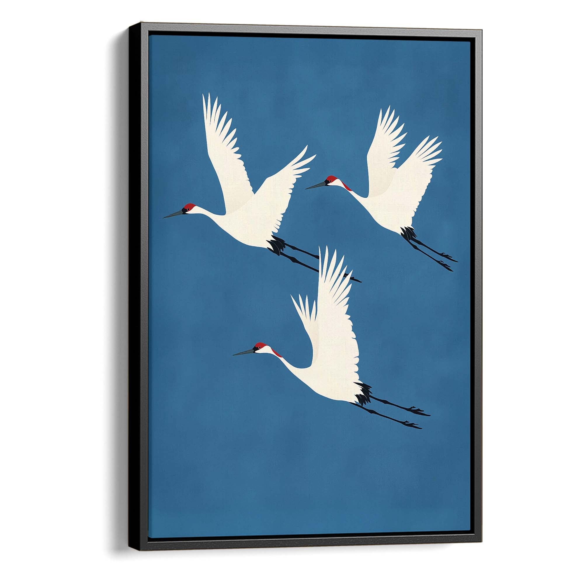 Red Crested Cranes No3 Canvas Print
