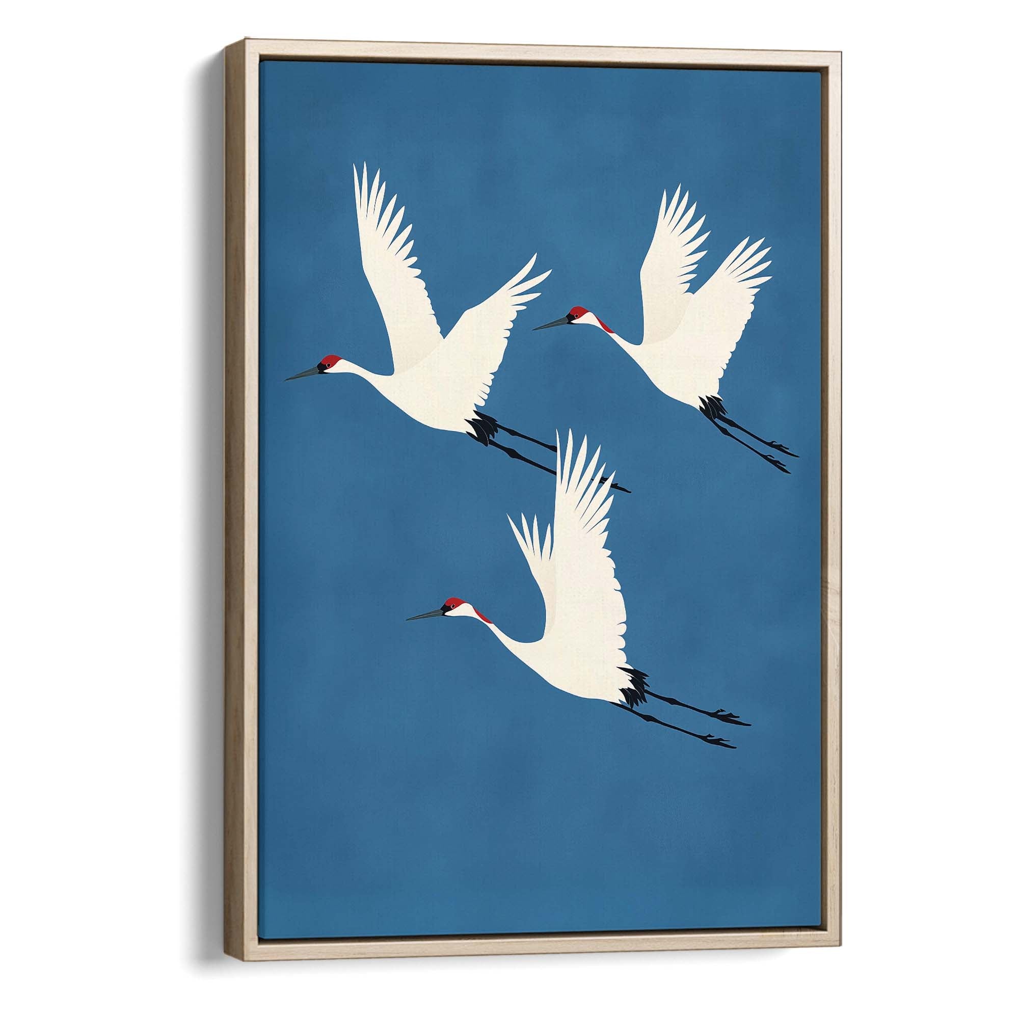 Red Crested Cranes No3 Canvas Print