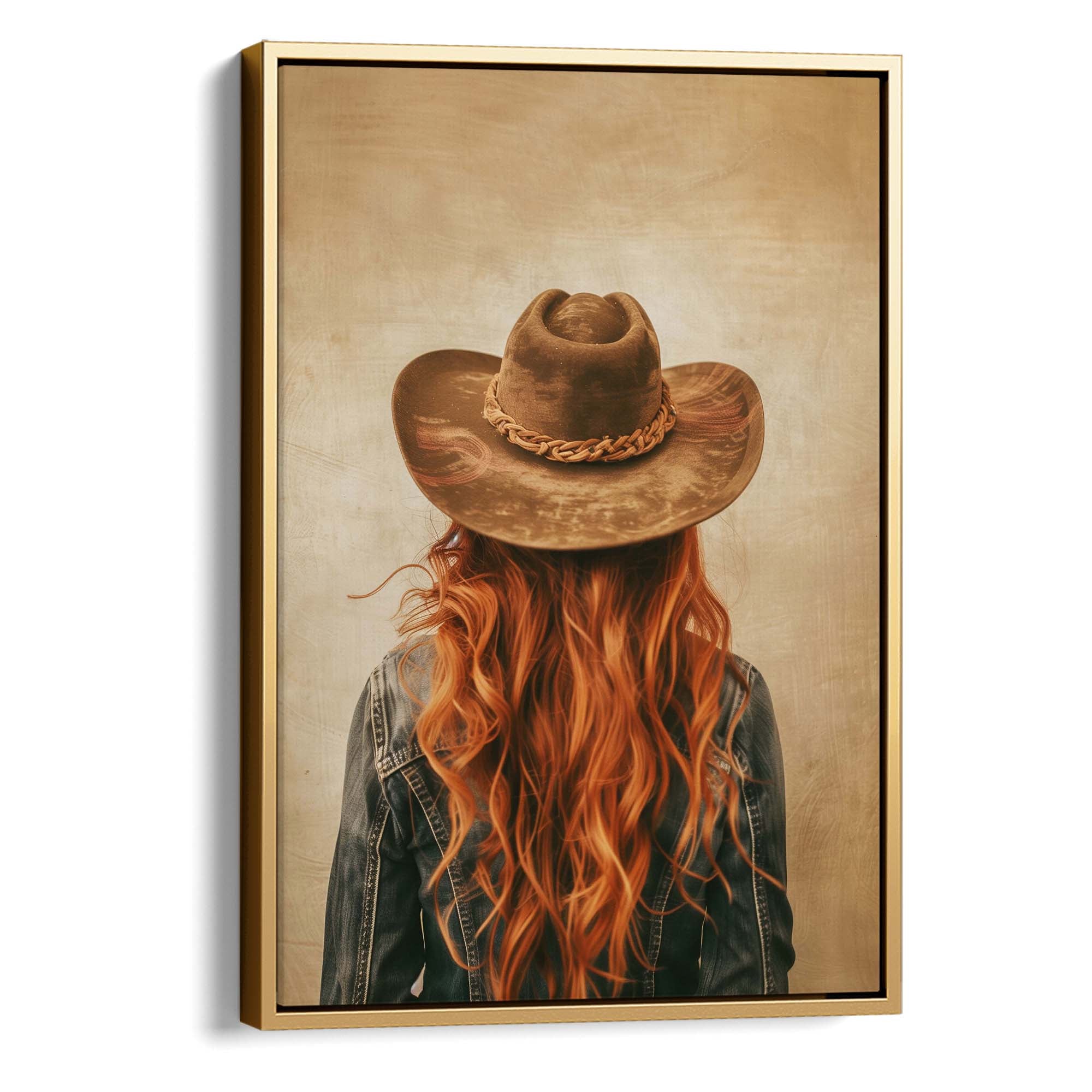 Red Hair Cowgirl No1 Canvas Print