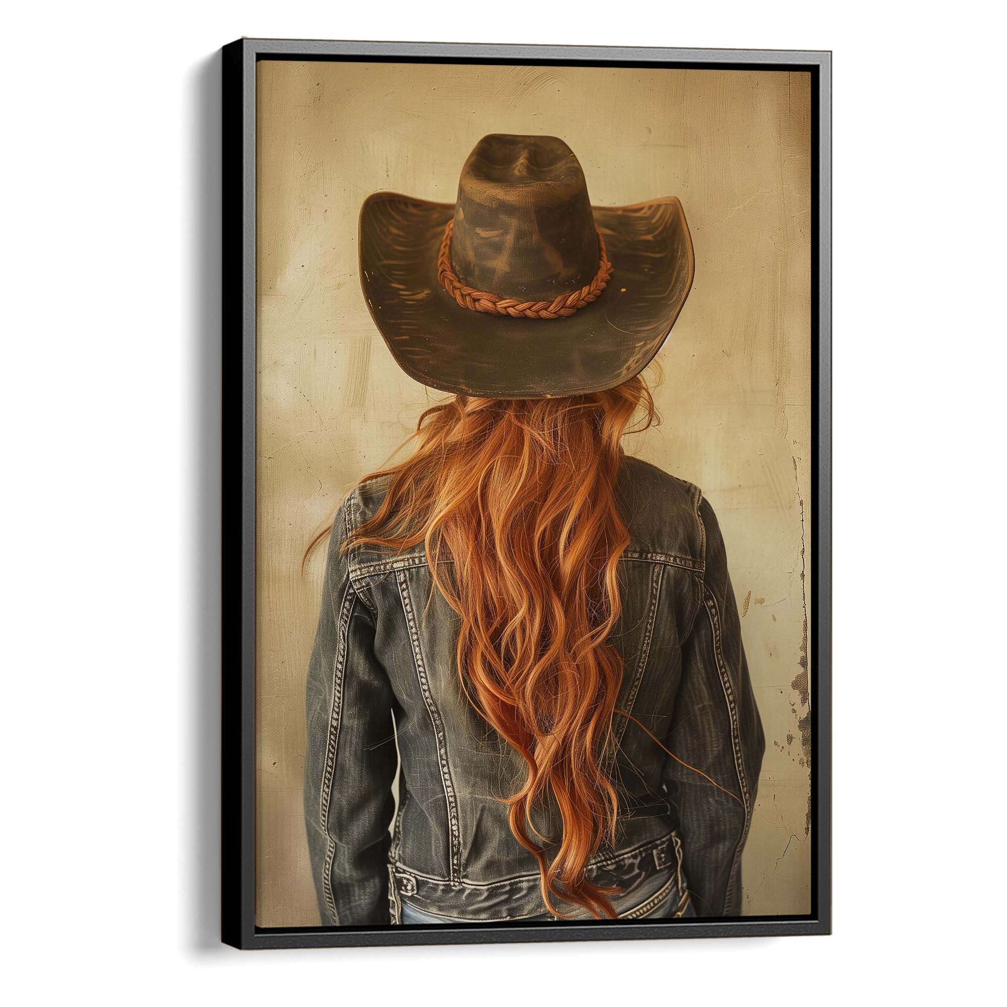 Red Hair Cowgirl No2 Canvas Print