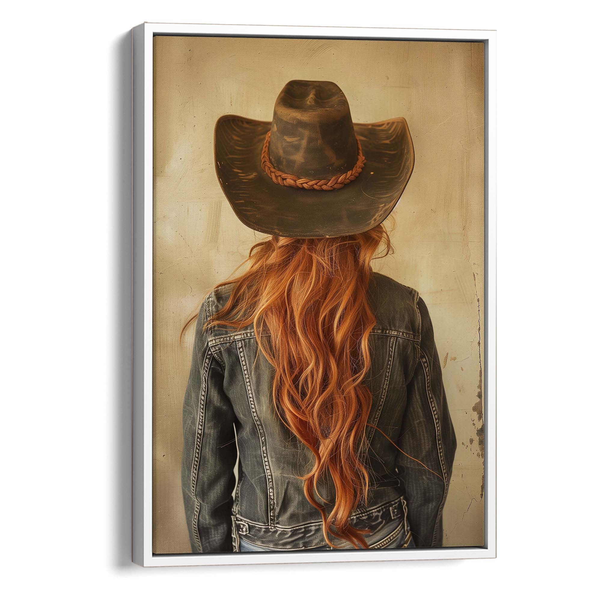 Red Hair Cowgirl No2 Canvas Print