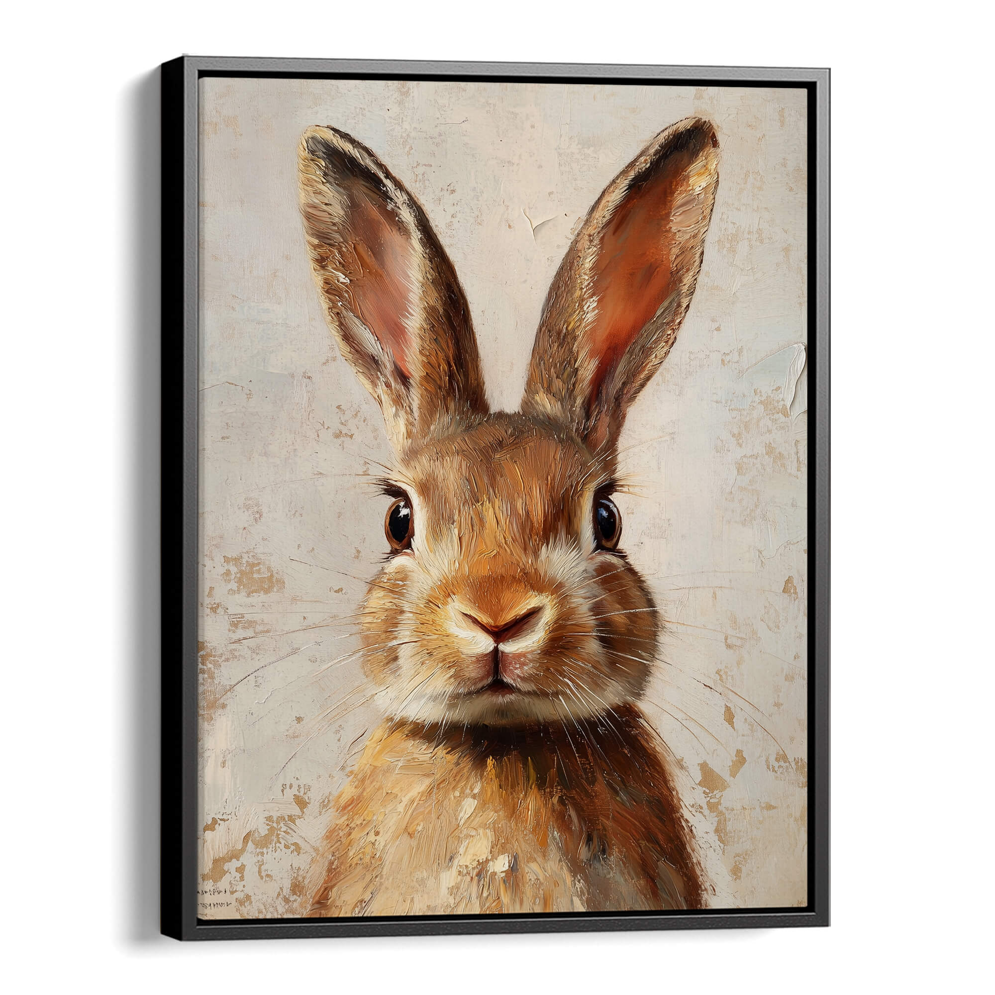 Rustic Bunny Gaze Canvas Print Canvas Art Wildfrog Art