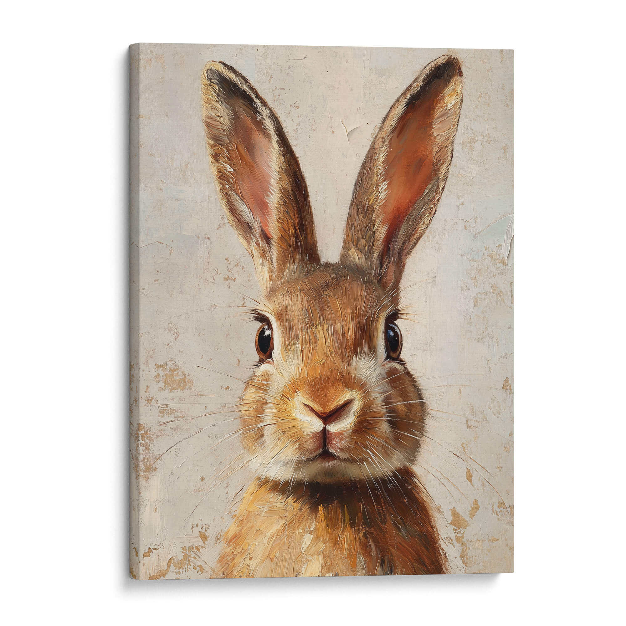 Rustic Bunny Gaze Canvas Print Canvas Art Wildfrog Art