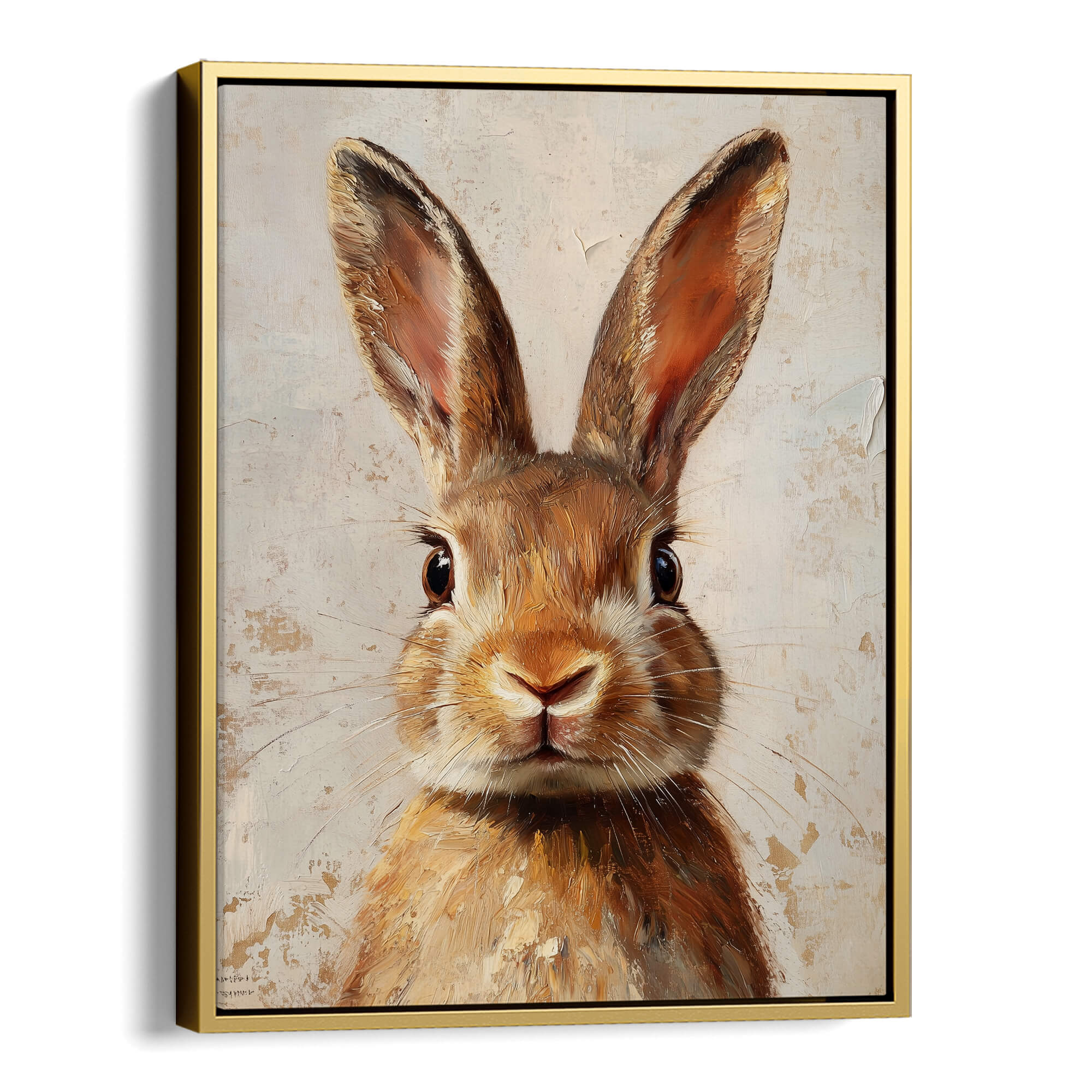 Rustic Bunny Gaze Canvas Print Canvas Art Wildfrog Art