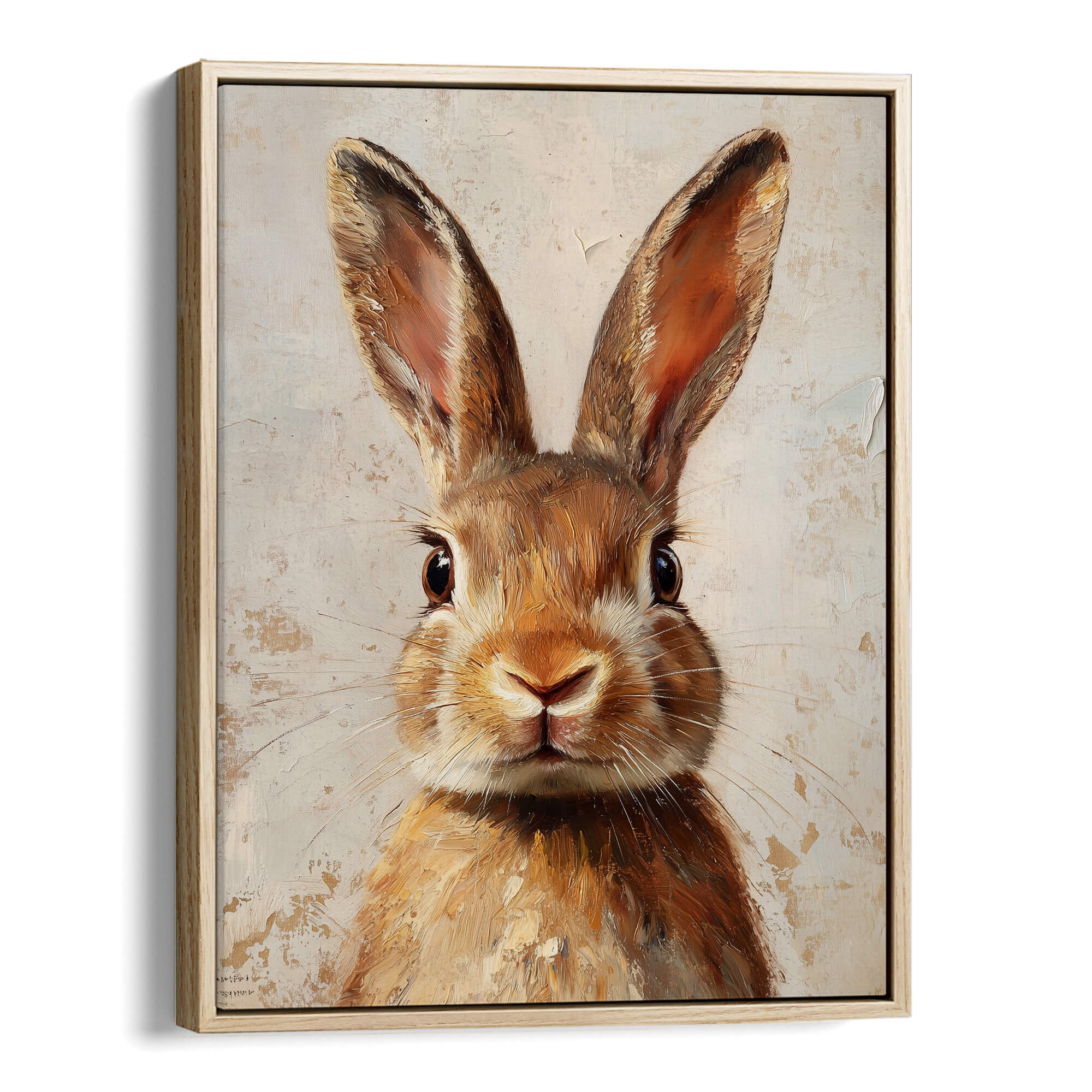 Rustic Bunny Gaze Canvas Print Canvas Art Wildfrog Art