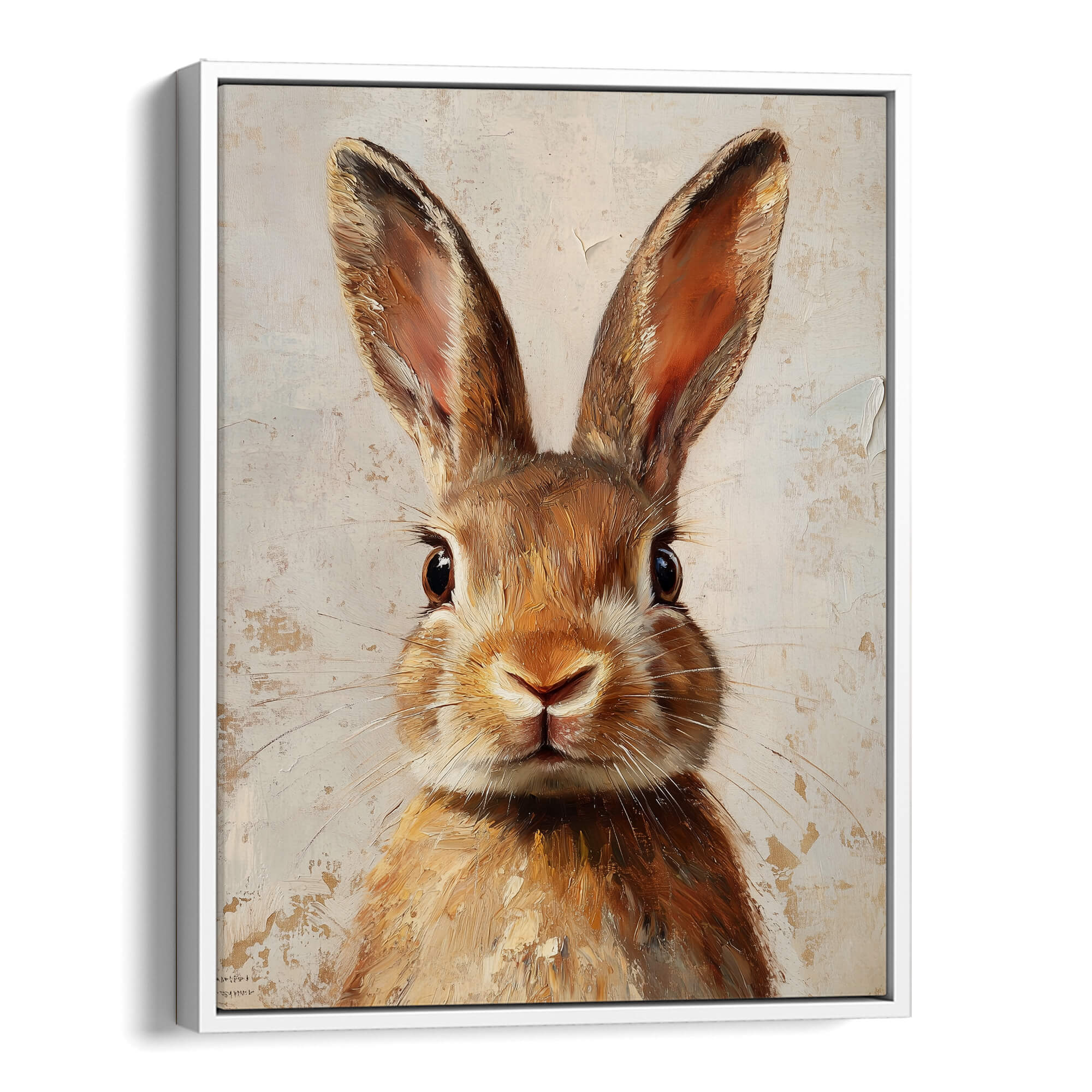Rustic Bunny Gaze Canvas Print Canvas Art Wildfrog Art