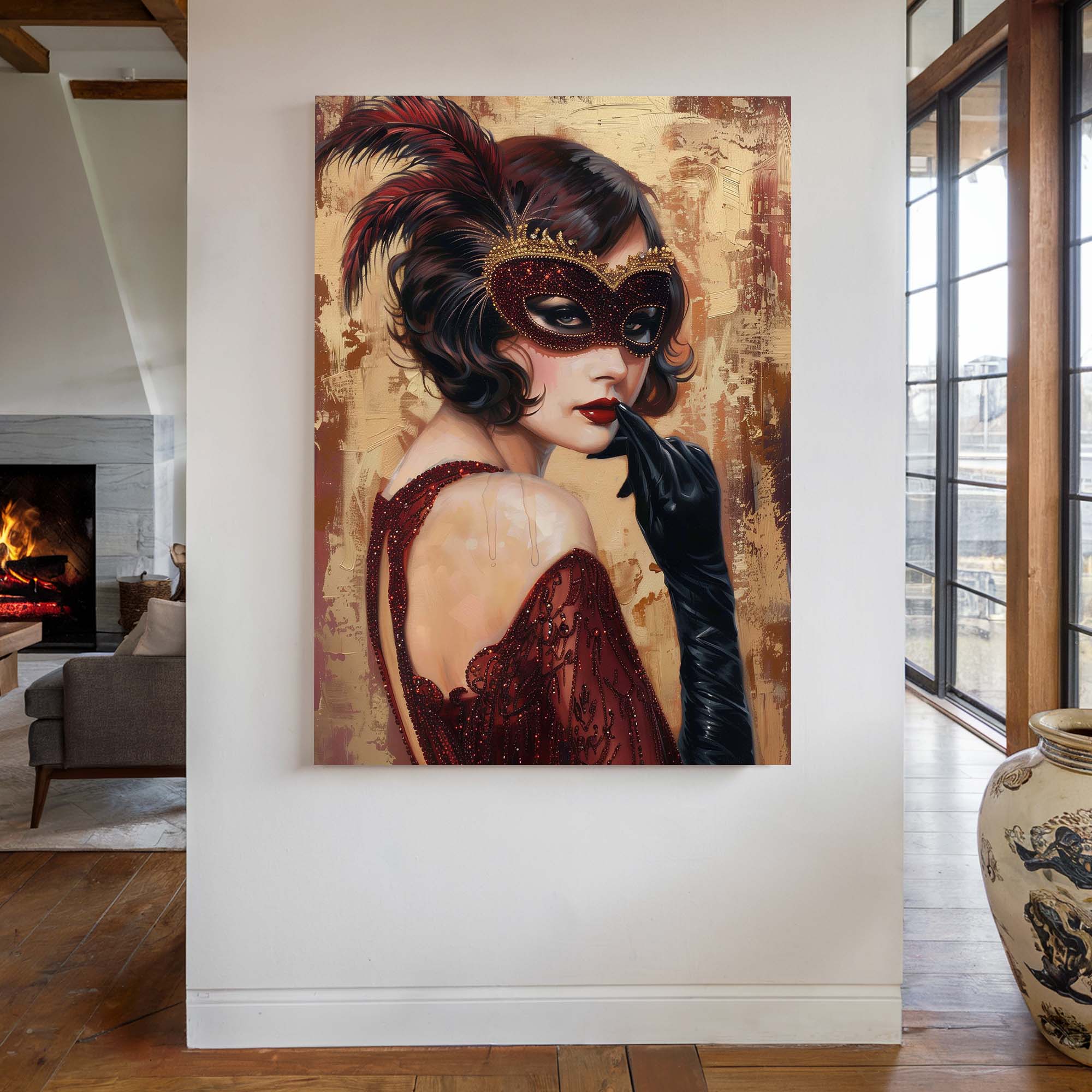 Red Mask Canvas Print