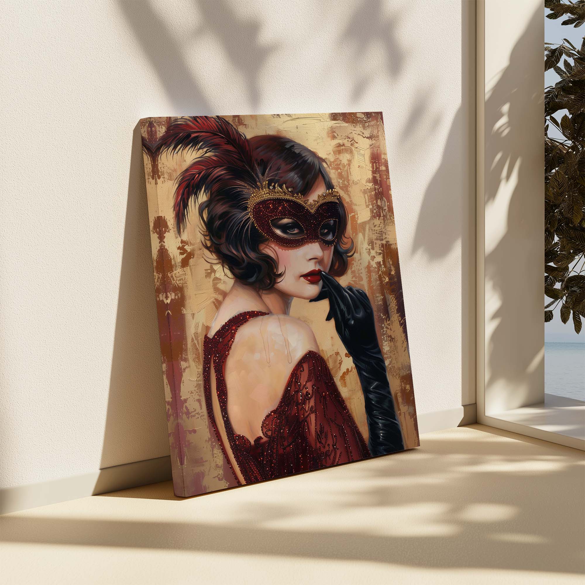 Red Mask Canvas Print