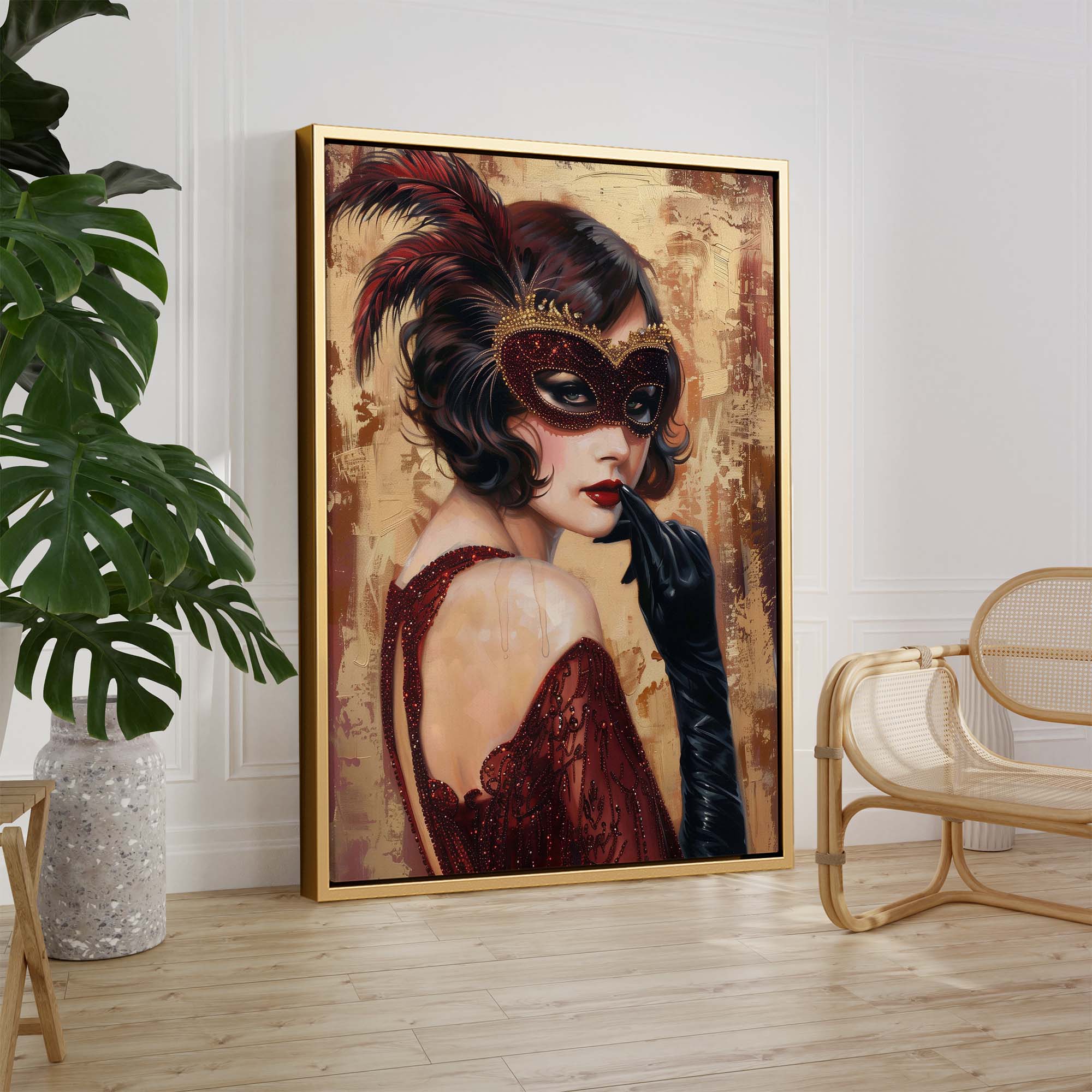 Red Mask Canvas Print