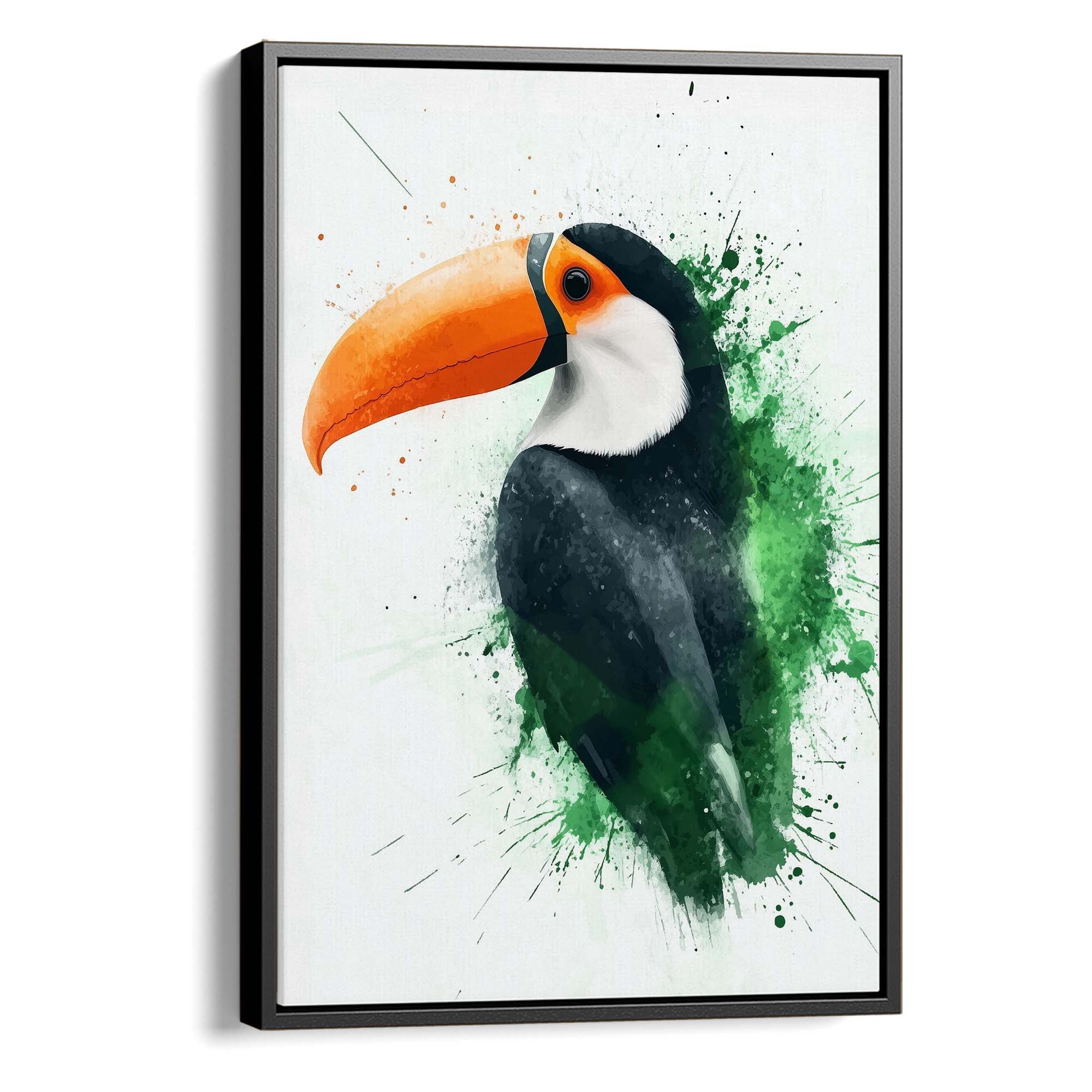 Splashed Toucan Canvas Print