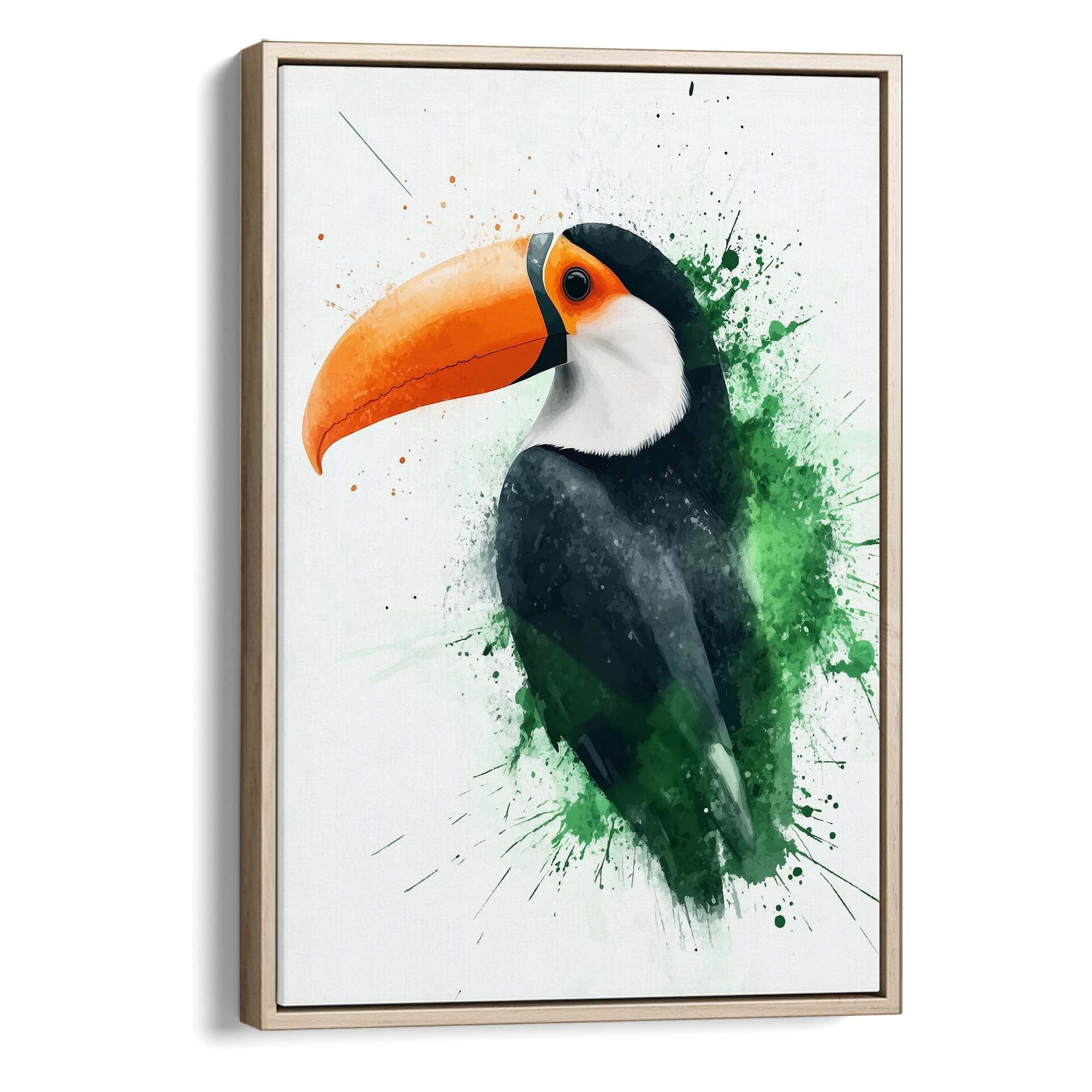 Splashed Toucan Canvas Print