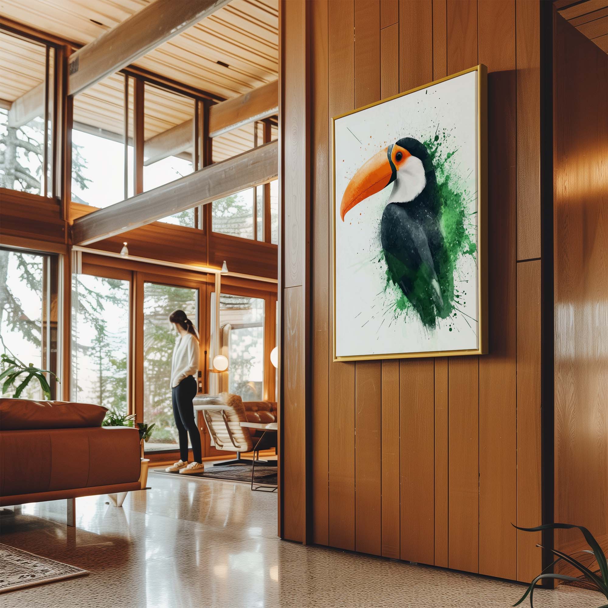 Splashed Toucan Canvas Print