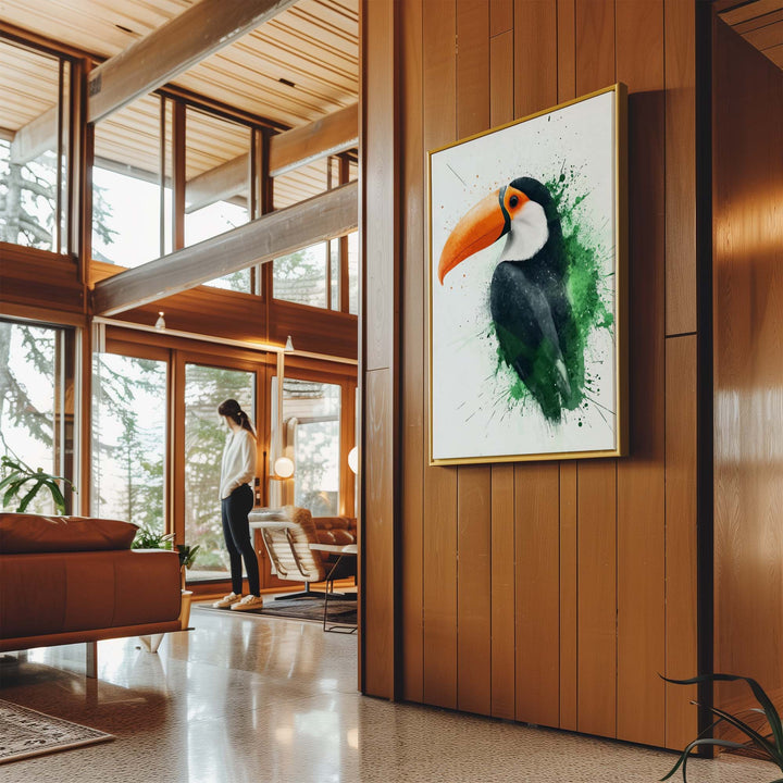 Splashed Toucan Canvas Print Canvas Art Wildfrog Art