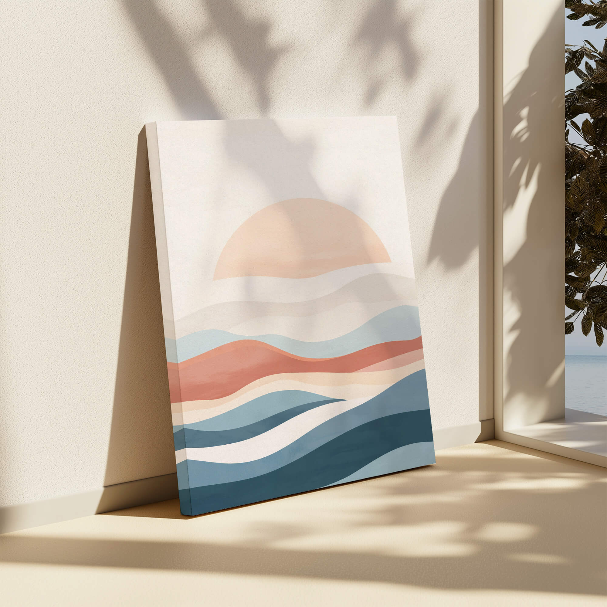 Sunset Over Coastal Dunes Canvas Print Canvas Art Wildfrog Art