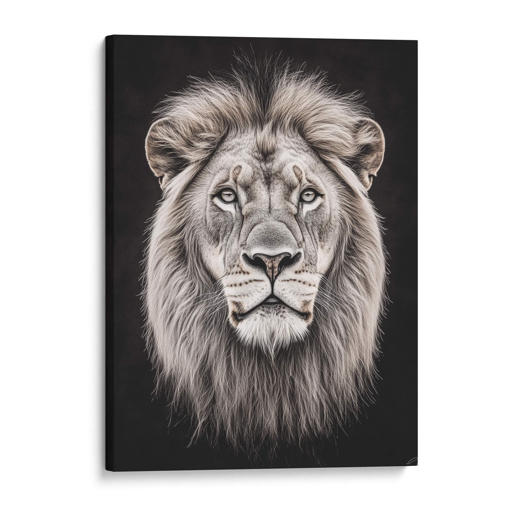 White Lion Portrait Canvas Print Canvas Art Wildfrog Art