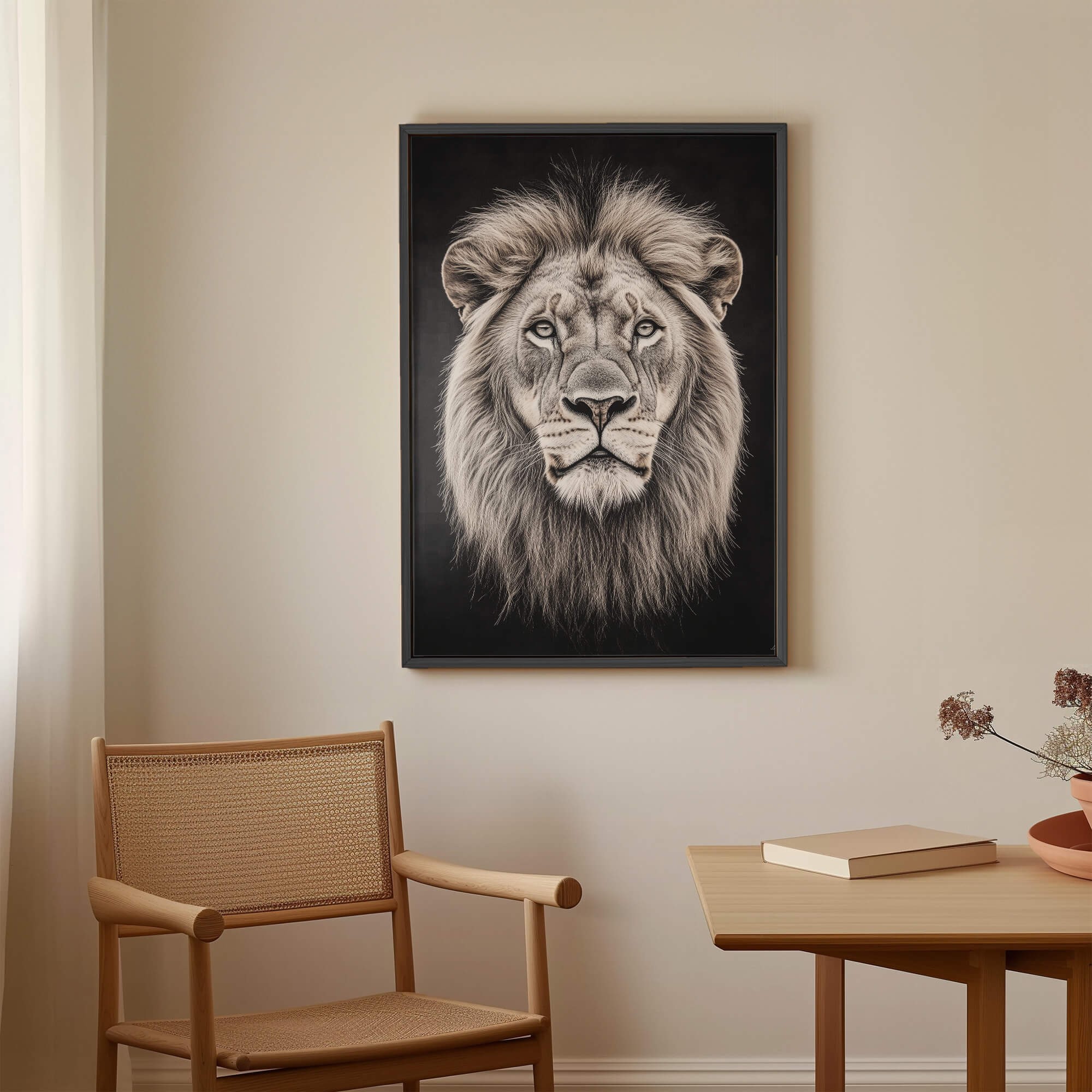 White Lion Portrait Canvas Print Canvas Art Wildfrog Art