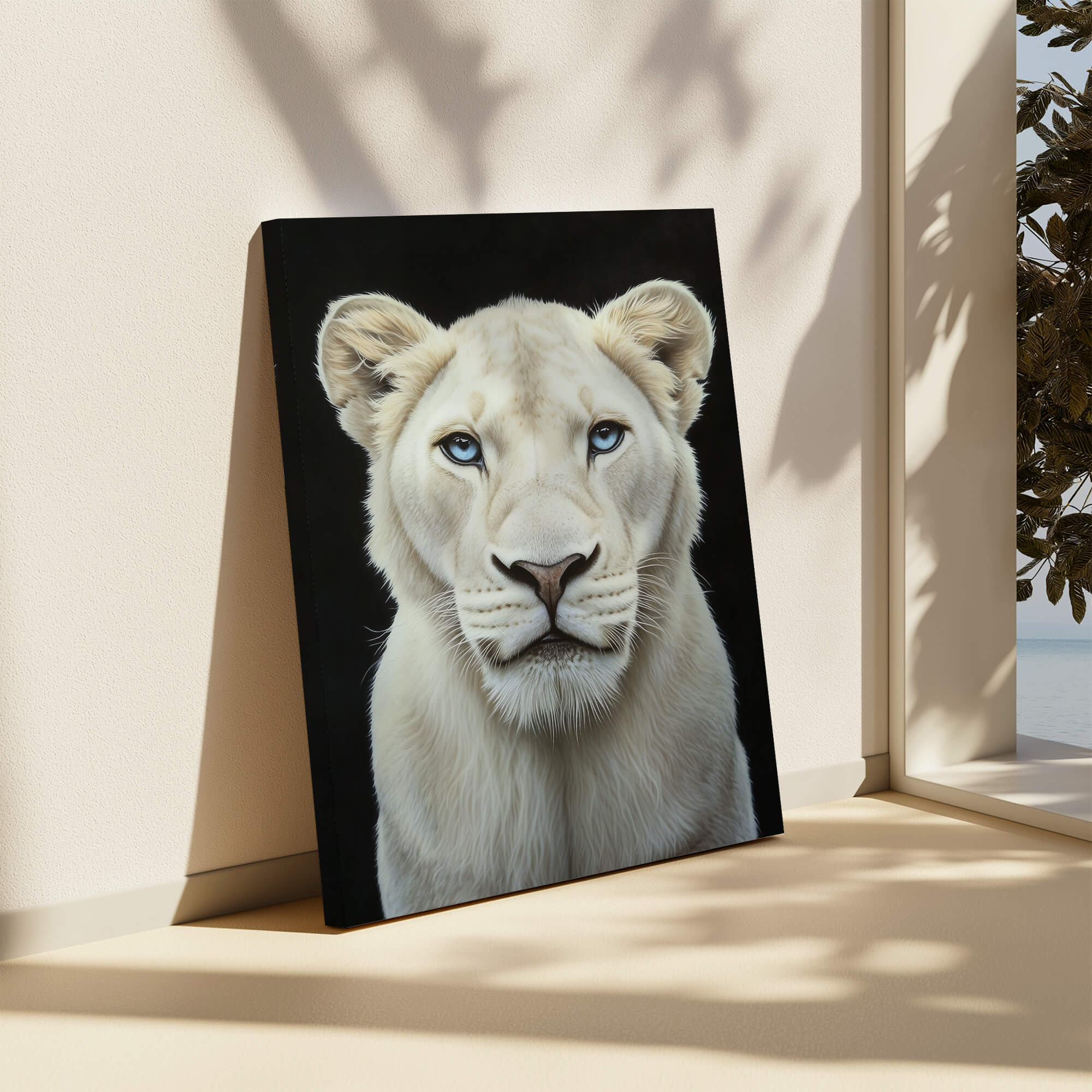 White Lioness Canvas Print Canvas Art Wildfrog Art