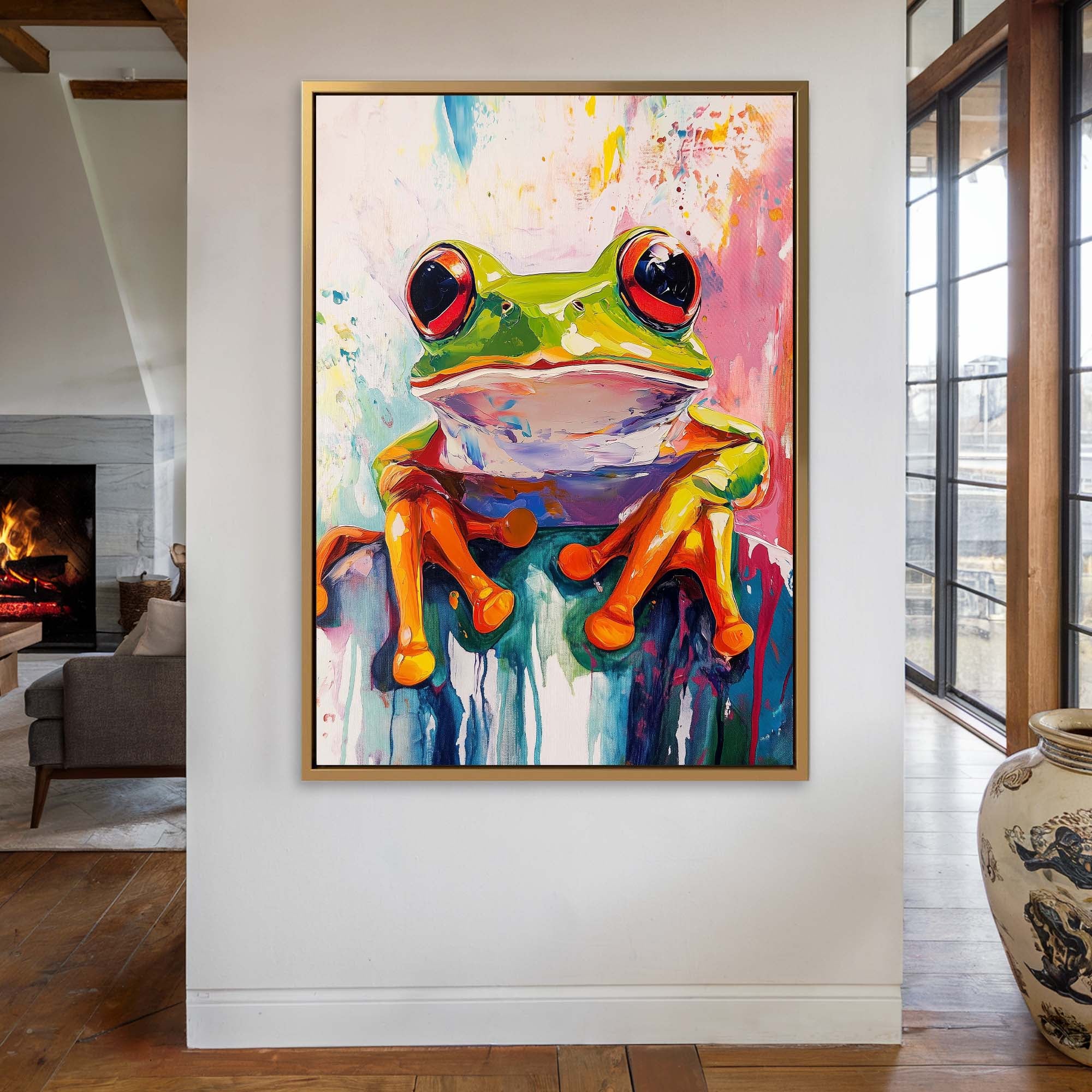 Wild Frog No3 Canvas Print Canvas Art Wildfrog Art